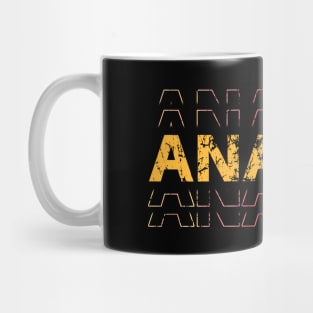 Analog Distressed Neon Design Mug